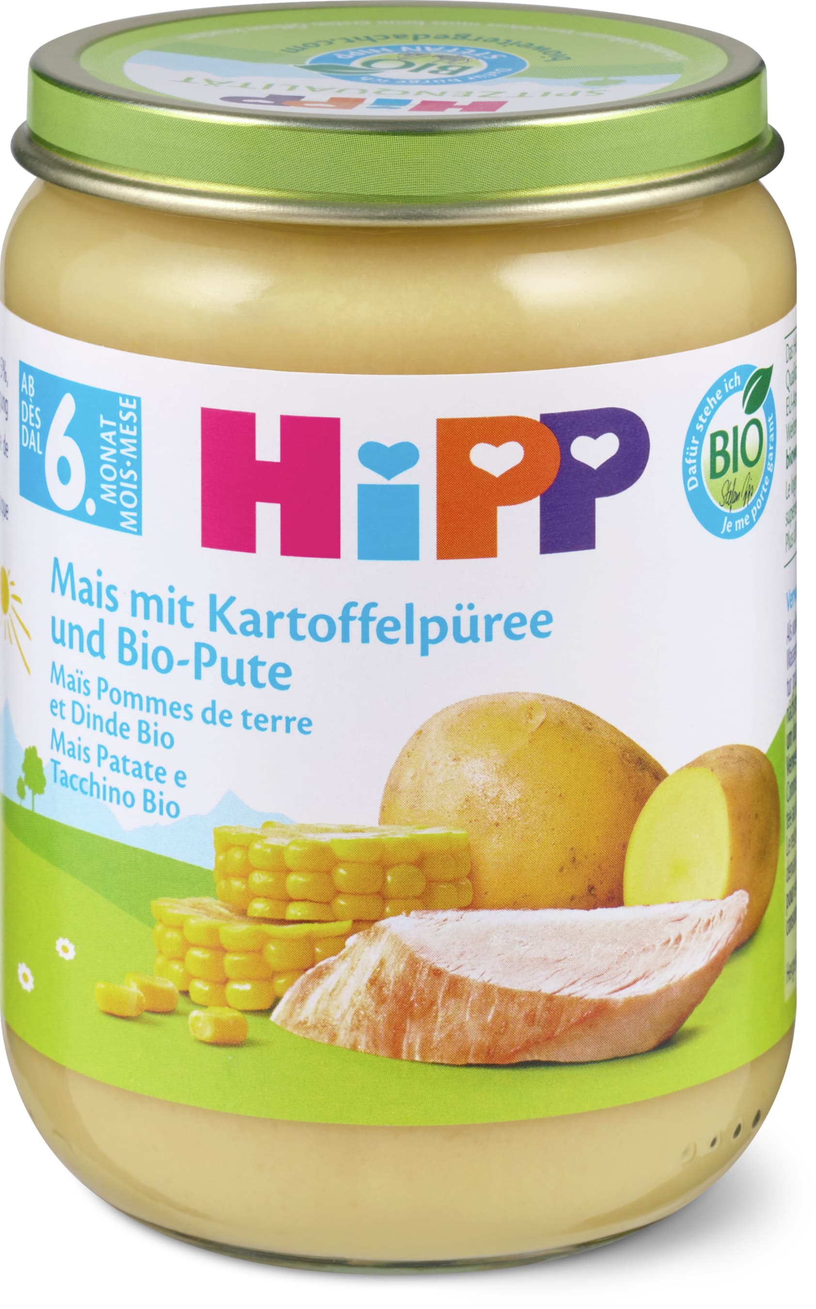 Hipp Mais mit Kartoffeln und Bio Pute Bio, nach 5 Monaten 190g